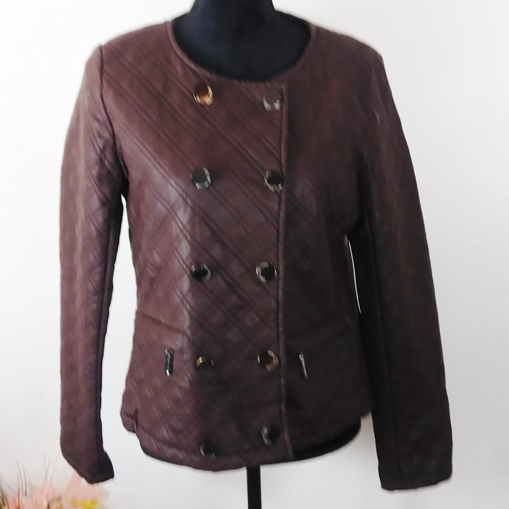 VERTIGO PARIS Faux Leather Jacket Size Medium